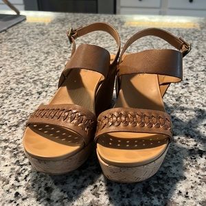 Worn only once! Kork-ease brown wedges